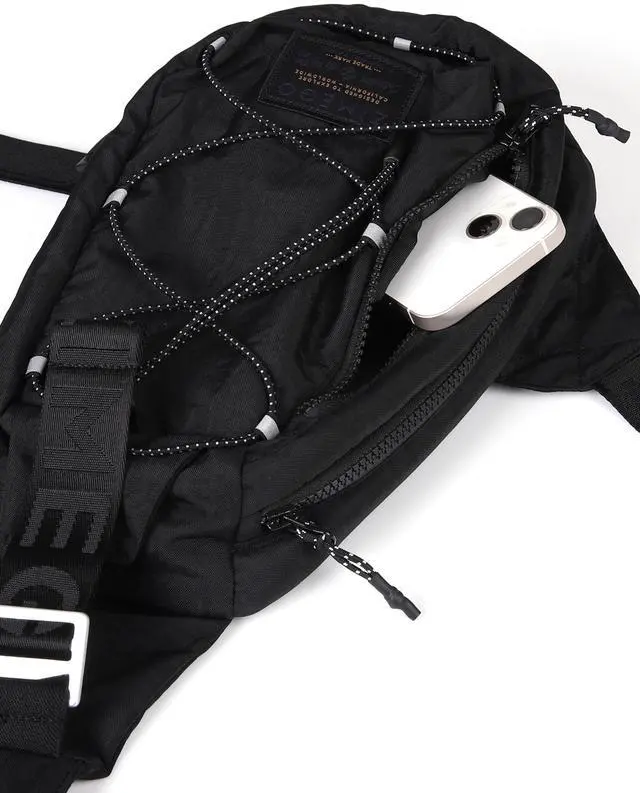 Alt view image 5 of 7 - ZIMEGO Tactical Fanny Pack and Crossbody Bag - Utility Sling Bag for Travel and Outdoor, Black