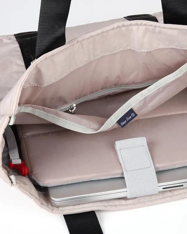 Alt view image 6 of 7 - ZIMEGO Stylish Casual Business Laptop Tote Bag Durable Travel Top Handle Shoulder Bag, Mushroom Pink