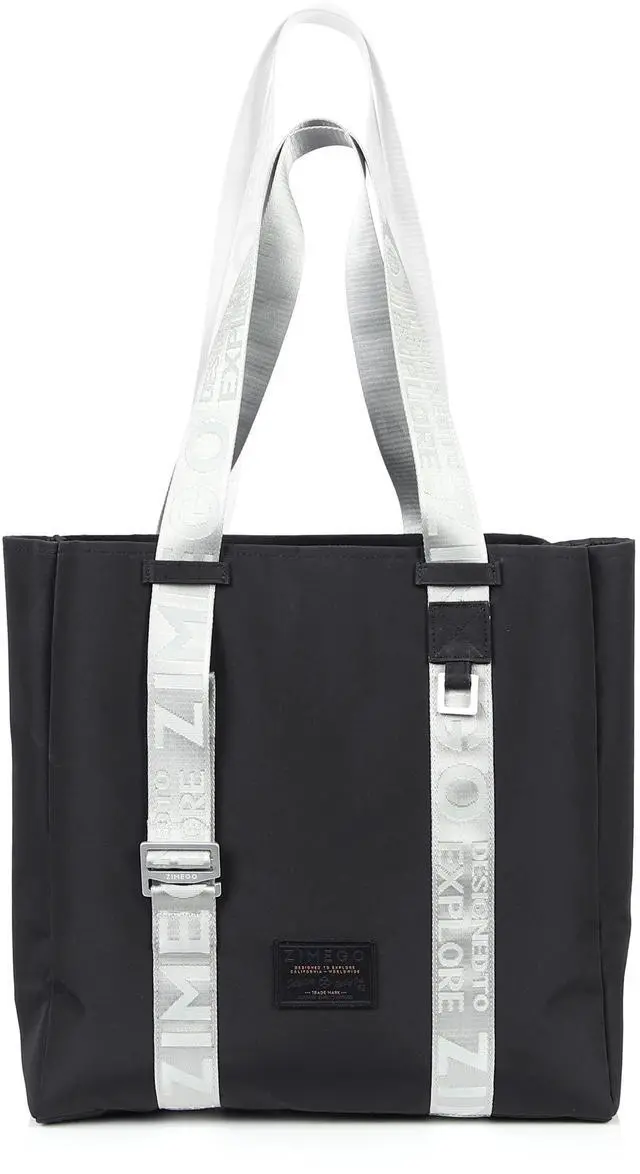 Alt view image 3 of 7 - ZIMEGO Stylish Casual Business Laptop Tote Bag Durable Travel Top Handle Shoulder Bag, WR Black