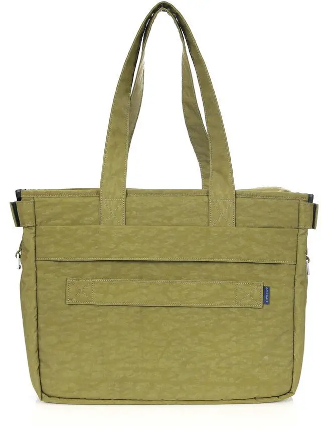 Alt view image 2 of 7 - ZIMEGO Stylish Casual Business Laptop Tote Bag Durable Travel Crossbody Shoulder Bag, Olive