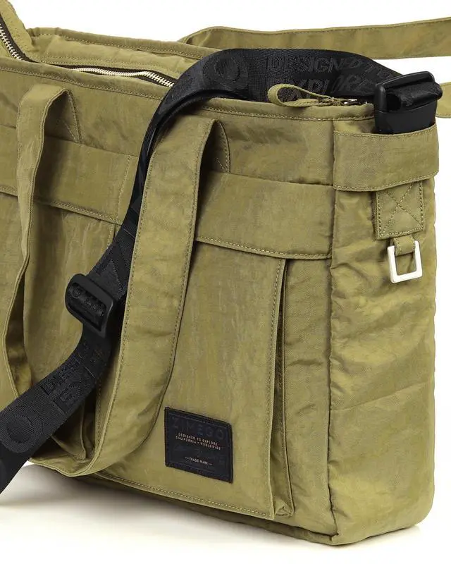 Alt view image 5 of 7 - ZIMEGO Stylish Casual Business Laptop Tote Bag Durable Travel Crossbody Shoulder Bag, Olive