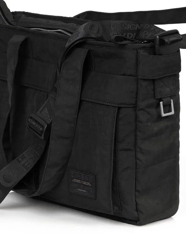 Alt view image 4 of 7 - ZIMEGO Stylish Casual Business Laptop Tote Bag Durable Travel Crossbody Shoulder Bag, Black