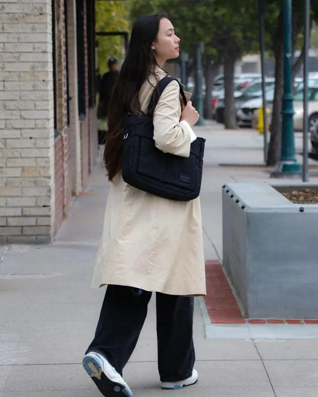 Alt view image 3 of 7 - ZIMEGO Stylish Casual Business Laptop Tote Bag Durable Travel Crossbody Shoulder Bag, Black