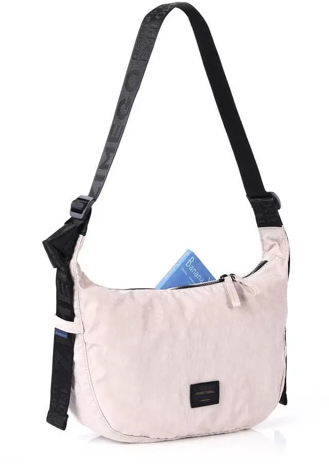 Alt view image 7 of 7 - ZIMEGO Classic Crescent Crossbody Bag - Everyday Essential Travel Hobo Bag, Mushroom Pink