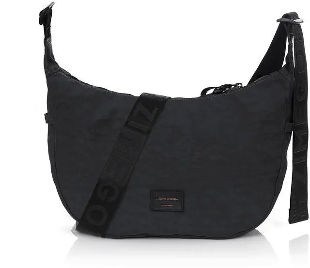 Main image of ZIMEGO Classic Crescent Crossbody Bag - Everyday Essential Travel Hobo Bag, Black