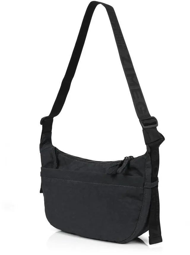 Alt view image 7 of 7 - ZIMEGO Classic Crescent Crossbody Bag - Everyday Essential Travel Hobo Bag, Black