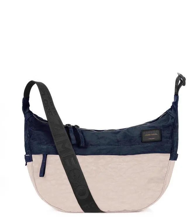 Main image of ZIMEGO Classic Crescent Crossbody Bag - Everyday Essential Travel Hobo Bag, Pink Navy