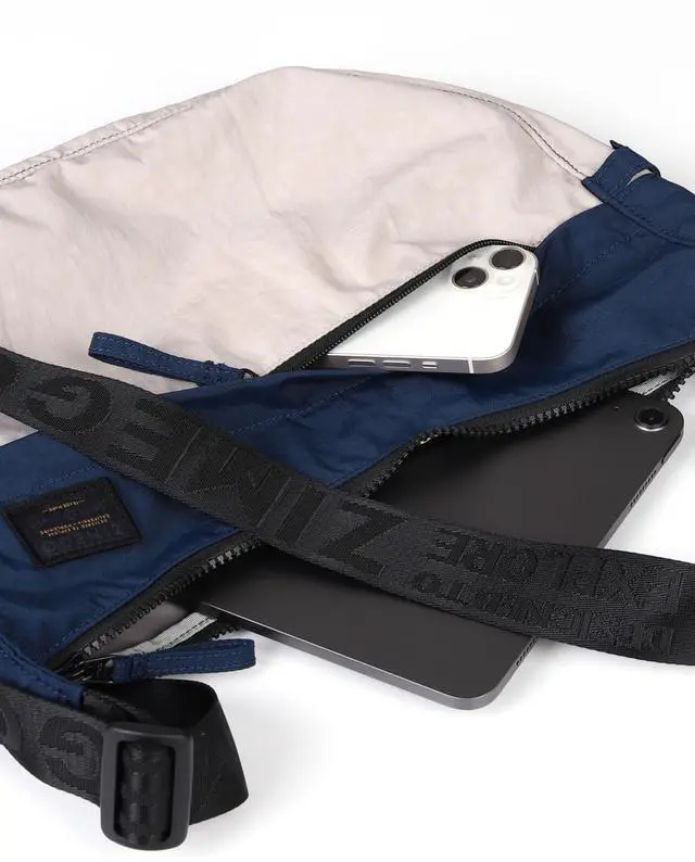 Alt view image 5 of 7 - ZIMEGO Classic Crescent Crossbody Bag - Everyday Essential Travel Hobo Bag, Pink Navy