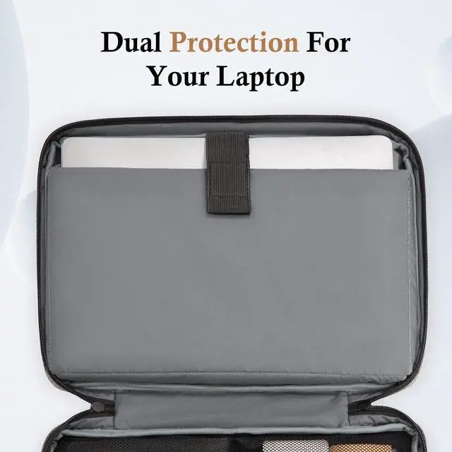 Alt view image 4 of 7 - Laptop Sleeve Case, 15 15.6 16 inch TSA Laptop Sleeve Water Resistant with 4-Layer Protection, Computer Carrying Bag Compatible with MacBook, HP, Dell, Lenovo, Asus Notebook