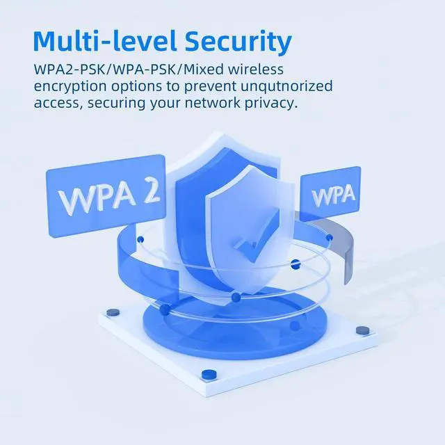 Alt view image 5 of 7 - N300 WiFi Router 2.4G Easy Setup Wireless Internet Network Router, Supports Wireless Repeater, WISP, Up to 300Mbps for Home and Office