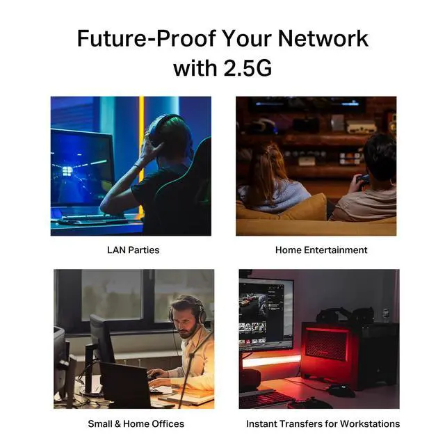 Alt view image 5 of 7 - TL-SG105S-M2 | 5-Port Multi-Gigabit 2.5G Ethernet Switch | Unmanaged Network Switch | Ethernet Splitter | Plug & Play | Desktop/Wall Mount | Silent Operation