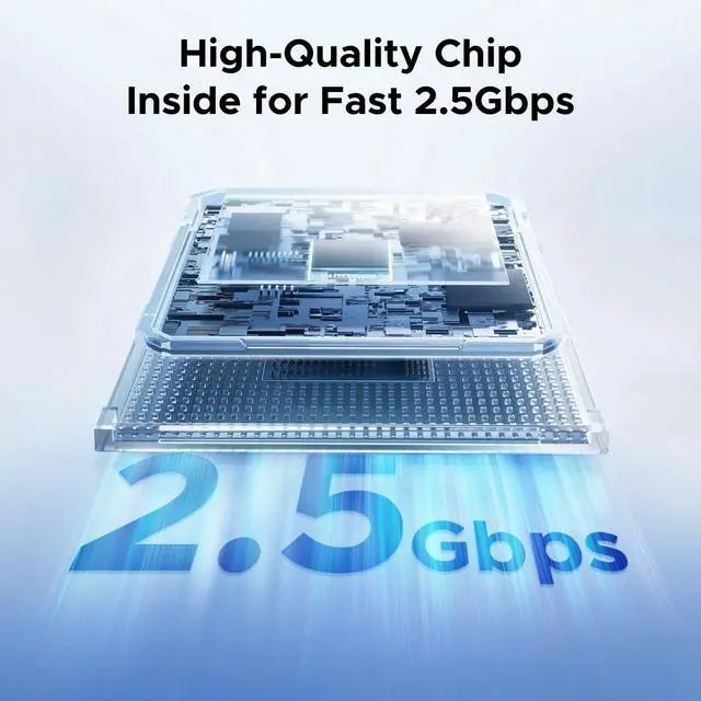 Alt view image 6 of 7 - 2.5Gb Switch, 5-Port Ethernet Switch, 5 x 2.5Gb Uplink, Plug & Play, Unmanaged Ethernet Splitter, Desktop/Wall Mount Network Hub, with LED, Fanless Quiet, for NAS, PC, Game Console