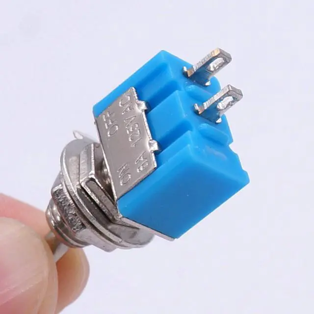 Alt view image 5 of 7 - 10PCS SPST Mini Toggle Switch 2 Pin 2 Position ON/Off Miniature Toggle Switch 6A 125V MTS-101