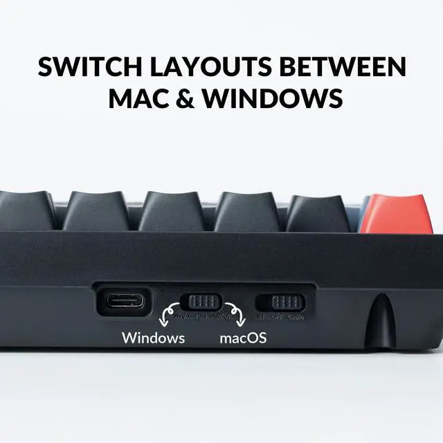 Alt view image 7 of 7 - K10 Pro Wireless Custom Mechanical Keyboard, Full-Size QMK/VIA Programmable Bluetooth/Wired White Backlight with Hot-swappable Keychron Super Brown Switch Compatible with Mac Windows Linux