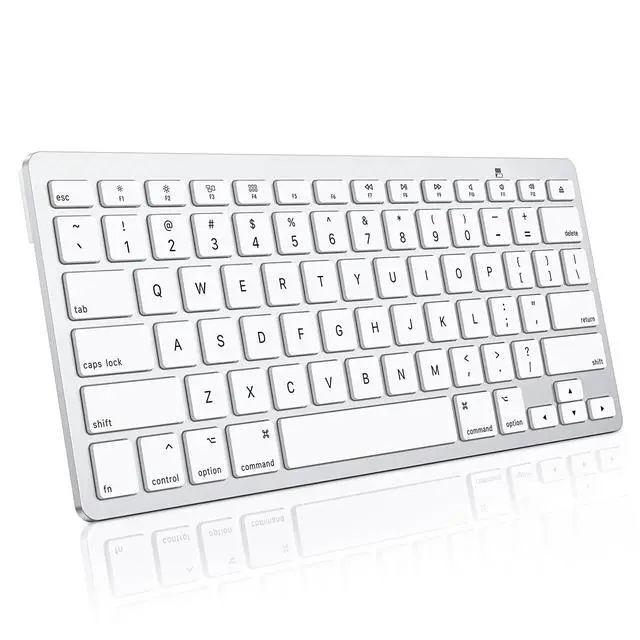 Main image of Wireless Keyboard for Mac, Keyboard for Mac, Stable Bluetooth & Ultra-Slim Portable, Ergonomic Design, Compatible with MacBook Pro/Air/iMac, Silverwhite
