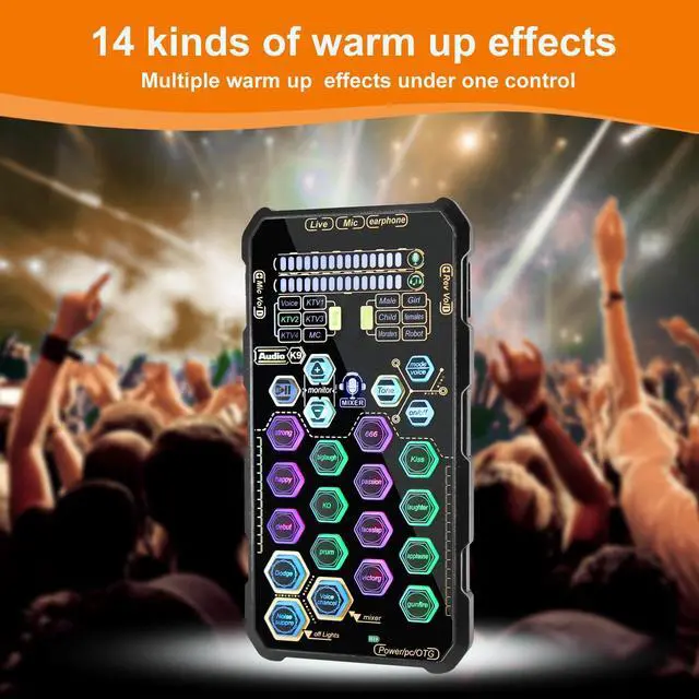 Alt view image 3 of 7 - Small Handheld Sound Card Set for Podacsting, Broadcasting, Living, Singing, Recording, Gaming with Families, Friends, Gift,YouTube, TikTok