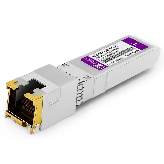 Main image of 10GBASE-T SFP+ to RJ45 Transceiver, 1/2.5/5/10G Multi-Rate Copper SFP+ to Ethernet Module for Cisco SFP-10G-T-S, Ubiquiti UniFi UF-RJ45-10G, Mikrotik S+RJ10, Meraki , Netgear, D-Link and More, 1 Pack