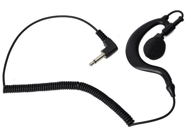 Main image of TC-617 G Shape Soft Ear Hook Earpiece Headset - 3.5mm Plug Listen Only Ham Radio Earpiece/Headset for Motorola Icom Transceivers