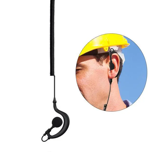 Alt view image 6 of 7 - TC-617 G Shape Soft Ear Hook Earpiece Headset - 3.5mm Plug Listen Only Ham Radio Earpiece/Headset for Motorola Icom Transceivers