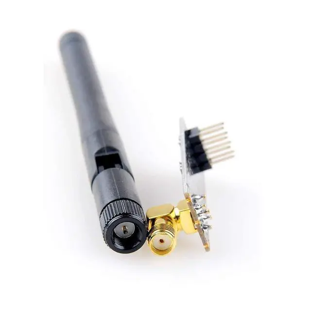 Alt view image 5 of 7 - 2pcs NRF24L01+PA+LNA Wireless Transceiver RF Transceiver Module with SMA Antenna 2.4G 1100m