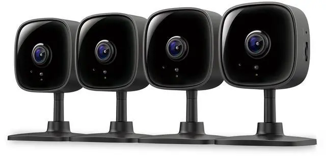 Main image of 1080P Indoor Wired Security Camera - Works as a Baby Monitor & Pet Camera, Motion Detection, 2-Way Audio, Siren, Night Vision, Subscription-Free Local Storage or Optional Cloud, C101(4-Pack)