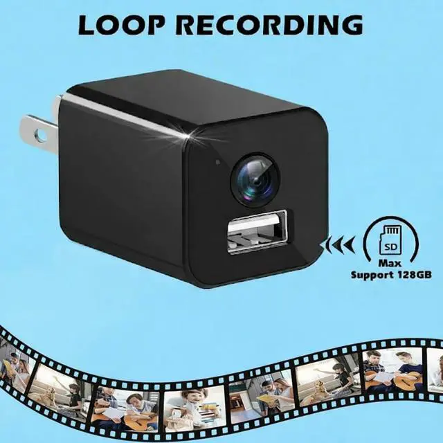 Alt view image 5 of 7 - Smart Small Hidden Camera - Full HD 1080P Hidden Security Cameras with Motion Detection Loop Recording, Mini Nanny Cam with 32GB for Home/Baby/Pet/Nanny, No WiFi Needed, No Audio