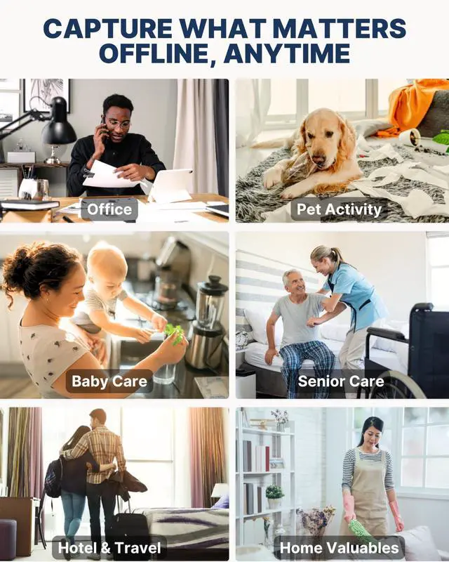 Alt view image 5 of 6 - 1080p Dome Cam, Motion Detection, microSD Slot, Easy Setup, App-Free, No Live View-Data Protected, Video-Only - Plug-in Premium Reliable Pet Camera for Pet Nanny Use, with 64GB Card