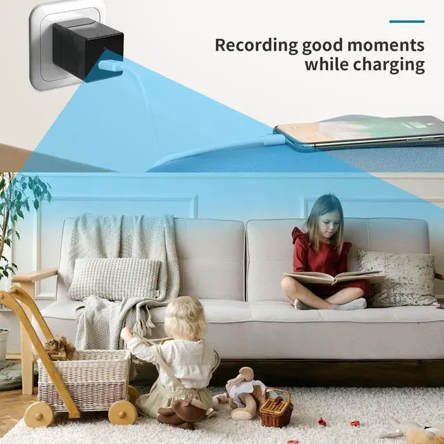 Main image of Hidden Camera Charger, Mini Full HD 1080P Spy Camera Charger, Nanny Cam with 32GB Micro SD Card, Indoor Security Camera Baby Monitor Surveillance