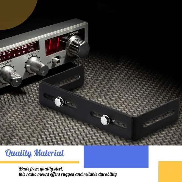 Alt view image 7 of 7 - 1 Set Adjustable Universal Mounting Bracket for Cb/ham Radio Transceiver & Scanners Cb Radio Mount, Adjust from 6" to 10" in Width