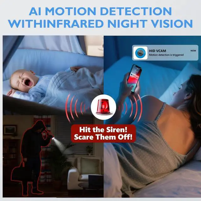 Alt view image 4 of 7 - Mini Hidden Camera, Wireless WiFi/No WiFi Nanny Cam Security with Strong Adsorption, Motion Detection, Night Vision, Cloud & SD Storage, App Control for Home Baby Pet Office