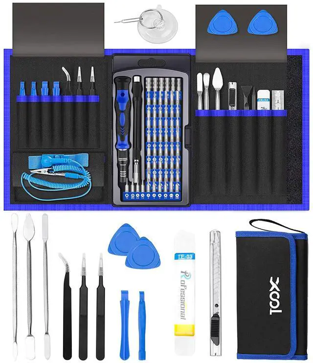 Main image of 82 in 1 Precision Screwdriver Set, Magnetic Electronics Repair Tool Kit with Flexible Shaft and Extension Rod, Compatible for PC, Laptop, iPhone, PS4, PS5, Xbox, Camera, Computer, Tablet