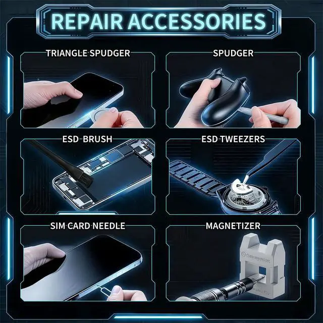 Alt view image 5 of 7 - 122 in 1 Precision Computer Screwdriver Kit, Laptop Screwdriver Sets with 101 Magnetic Drill Bits, Computer Accessories, Electronics Tool Kit Compatible for Tablet, PC, iPhone, PS4 Repair