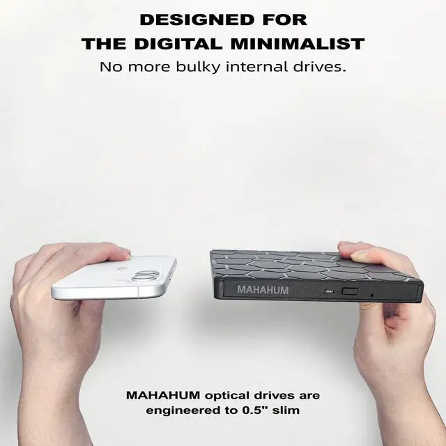 Alt view image 3 of 7 - External CD/DVD Drive for Laptop PC, USB 3.0 & Type-C DVD Burner,Ultra-Slim CD Player/Reader Portable Plug and Play Optical Drive Compatible with Windows 11/10/8, Linux, Mac OS MacBook Pro/Air