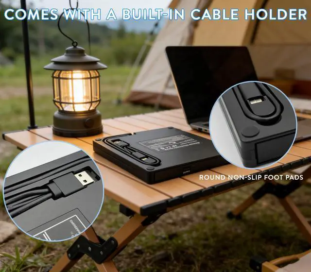 Alt view image 5 of 7 - Portable External CD/DVD Drive, USB 3.0 & USB C Burner +/-RW RW Burner CD ROM Reader Writer Disk Duplicator Optical Drive for Laptop Desktop PC Windows 11/10/8/7 Apple Mac Pro MacBook Mac Linux