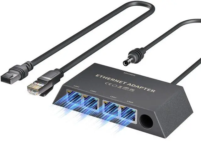 Main image of Starlink Gen 3/Mini Ethernet Adapter Multi Ports Starlink Mini Ethernet Cable Network Adaptor 4 RJ45 Outputs Simultaneously Up to 1 Gbps