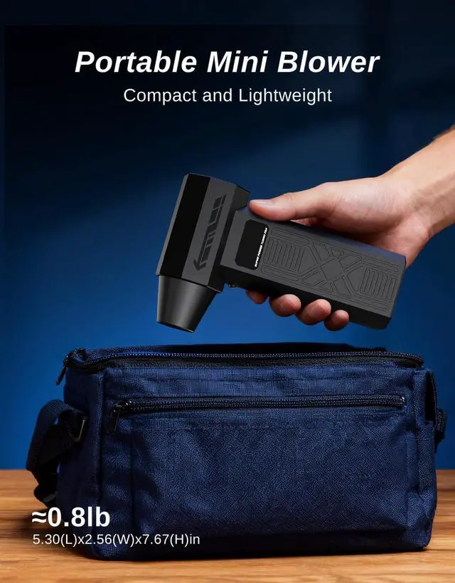 Alt view image 6 of 7 - Compressed Air Duster - Rechargeable Electric Air Blower for Keyboard,Camera,PC Vents,Car Interiors & Home,Outdoor Dusting - 280,000 RPM,5 Nozzles,4 Speeds,Fast Charging