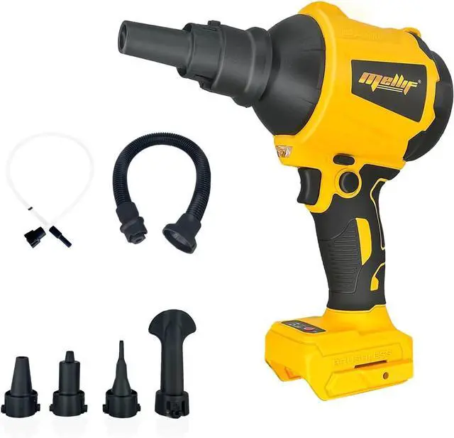 Main image of Cordless Compressed Air Duster & Blower Compatible with DeWalt 20V MAX Battery (Tool Only), Brushless Motor, 3-Speed Adjustable, 50,000 RPM, LED Light, Portable Inflatable Pump for Cleaning, Camping