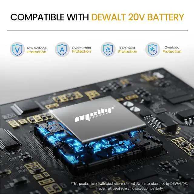 Alt view image 2 of 7 - Cordless Compressed Air Duster & Blower Compatible with DeWalt 20V MAX Battery (Tool Only), Brushless Motor, 3-Speed Adjustable, 50,000 RPM, LED Light, Portable Inflatable Pump for Cleaning, Camping