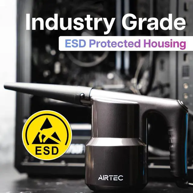 Alt view image 5 of 7 - AirTec Ultra Electric Air Duster Blower for PC, Laptop, Console, Electronics and Home Cleaning, Environmental Alternative to Spray air can Duster Keyboard Cleaner (Type 6)