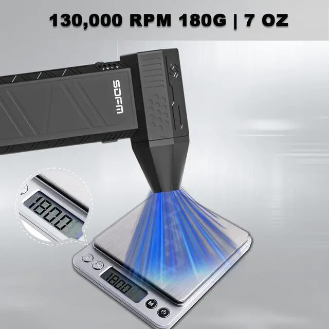 Alt view image 6 of 7 - Electric Air Duster - 130000RPM Compressed Air Duster3 Gear Adjustable Jet Dry Blower can Reusable Can for Computer Keyboard,Outdoors,Car,Home. (Black)