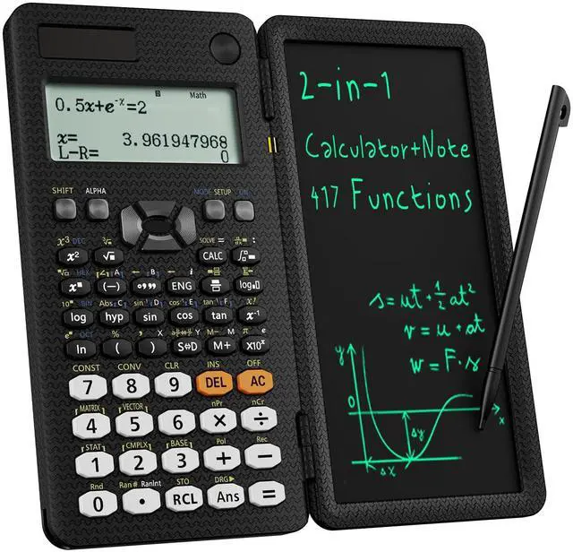 Main image of Scientific Calculators for Students 991ES Office Calculators Desktop, ROATEE 4-Line Display Calculator with Erasable LCD Writing Tablet, Solar Battery Power with Notepad Calculator School Supplies