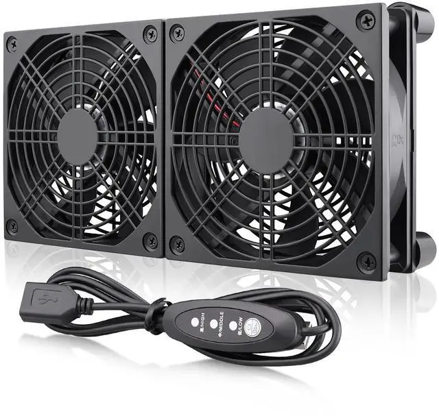 Main image of High Airflow Router Cooling Fan for Computer Cooler TV Small Box DC 5V USB Power 120mm 240mm Fan with Multi Speed Controller