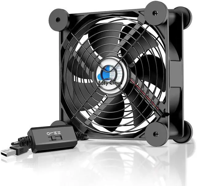 Main image of USB Computer Fan, 120mm USB Fan with 3 Speeds Controller Small PC USB Fans for Cooling Cabinet Case Receiver Server DVR Greenhouse TV Router Xbox PlayStation
