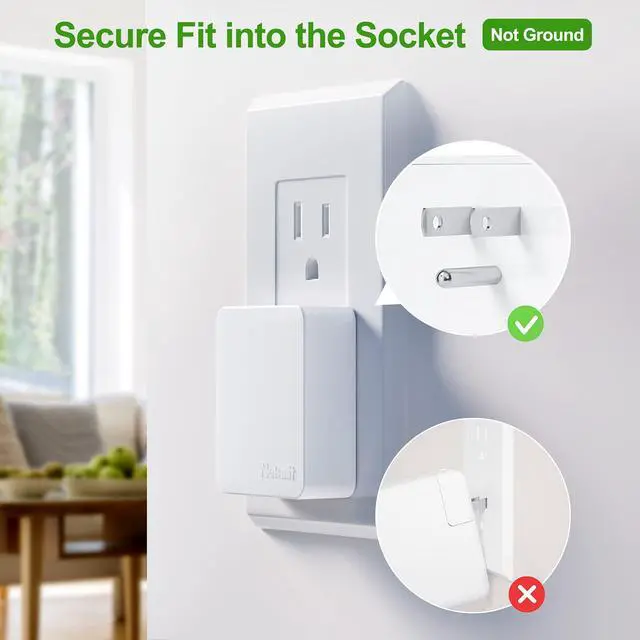 Alt view image 3 of 6 - Dual Port Ultra Thin Flat USB Wall Charger with Smart IC, White