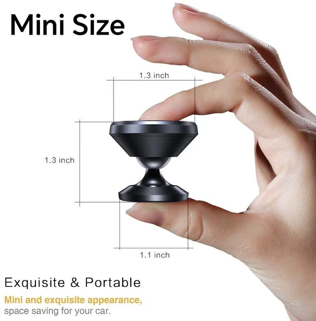 Alt view image 3 of 7 - 2-PackMagnetic Phone Holder for Car Dash Strong Magnetic Car Phone Mount | All Metal 360° Rotation Magnetic Phone Mount for Car Phone Holder Mount With 4 Metal Plate Magnetic Car Mount for iphone