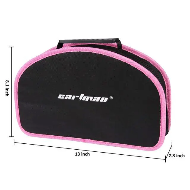 Alt view image 6 of 6 - 52-Piece Tool Set Hand Tool Set with Easy Carrying Round Pouch - Perfect for DIY Pink