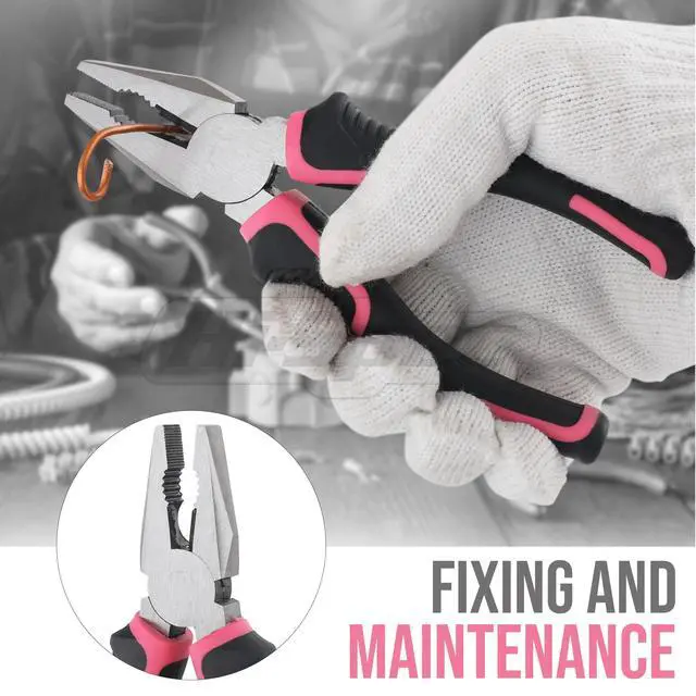 Alt view image 4 of 7 - Tool Set 25pc Pink Household DIY Tool Kit for Women. Small Mini Tool Box Set of Starter Basic Ladies Tools