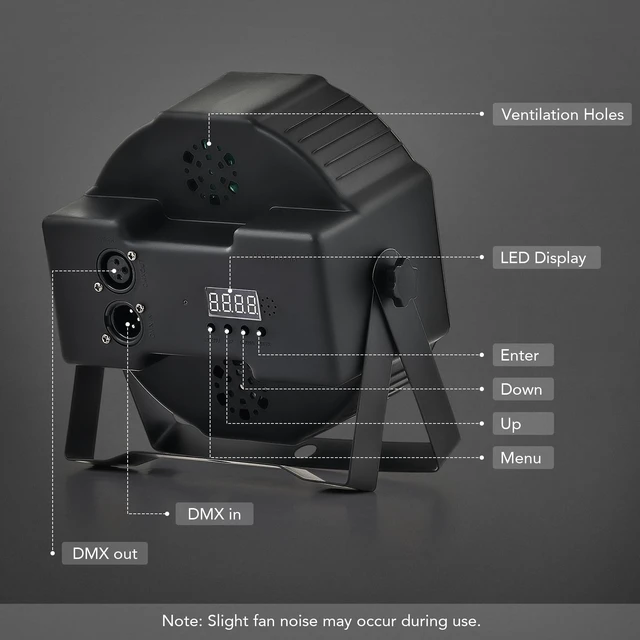Alt view image 5 of 7 - Stage Lights 36 RGB LED Par Lights with Remote Control, 4 Pack | 36 RGB LED Par Lights (NO White Light) with Sound Activated Control DJ Uplighting for Event, Wedding, Christmas, Halloween