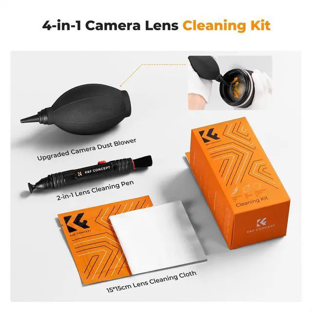 Alt view image 2 of 7 - 4-in-1 Camera Lens Cleaning Kit with Lens Cleaning Pen, Camera Air Blower, Microfiber Cleaning Cloth, Lens Cleaner Kit for Canon Nikon Pentax Sony DSLR Camera Lens Filter Cell Phones