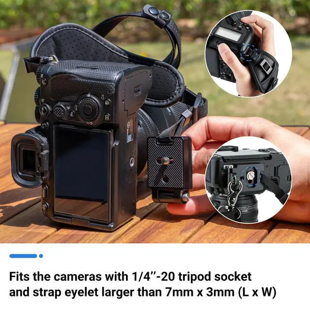Alt view image 5 of 7 - Deluxe Microfiber Camera Hand Strap, Secure Padded Camera Holder Wrist Strap for Canon Nikon Sony Fujifilm Olympus DSLR and Mirrorless, Must Have Photography Accessories for Photographers